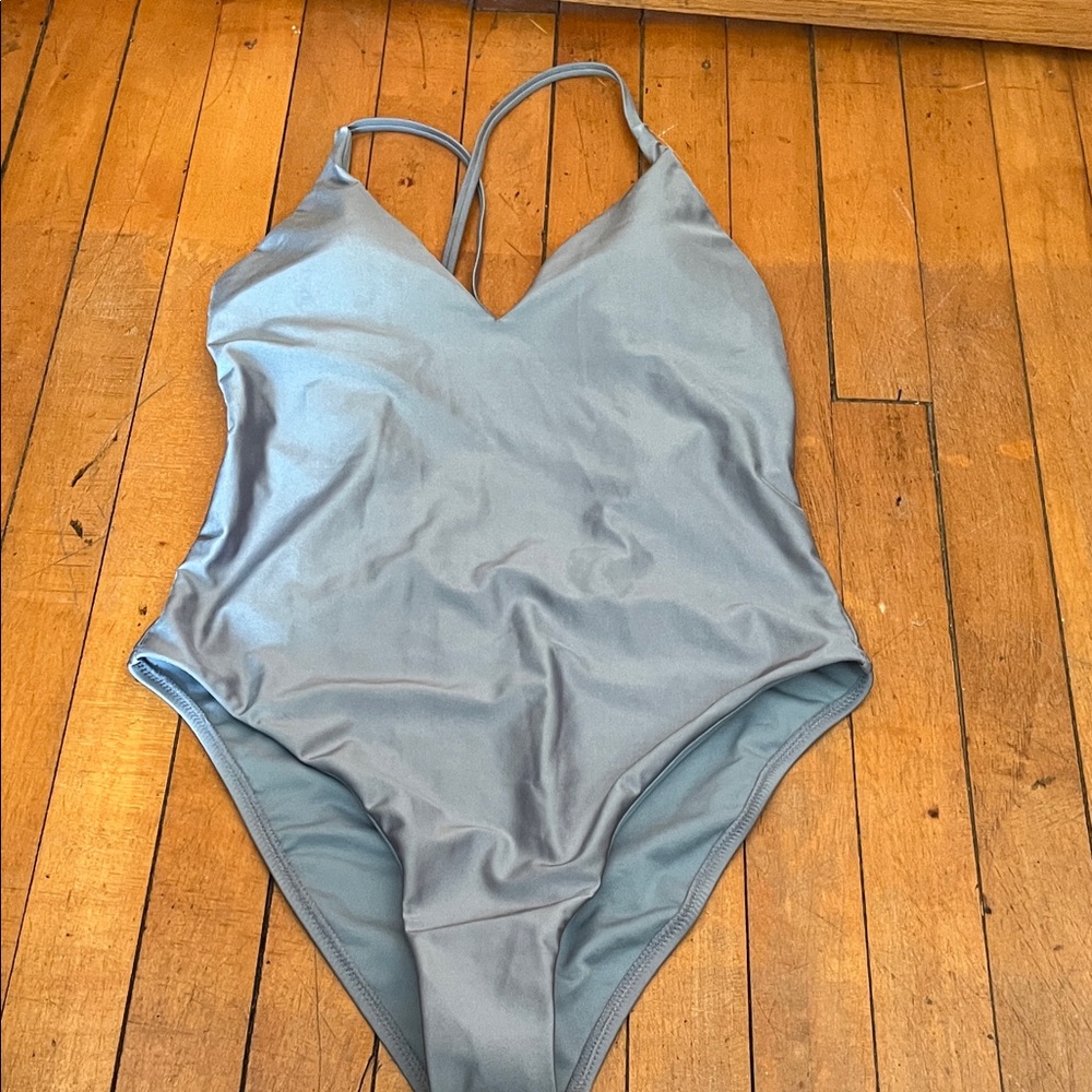 Shade & Shore One-Piece Swimsuit in Light Blue